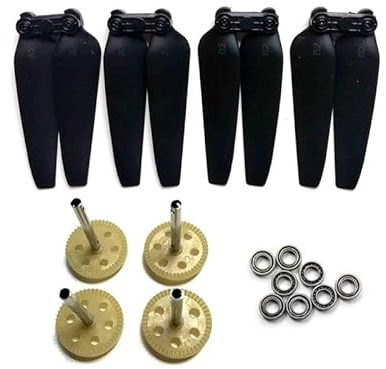 QWCOZSY Für JD22S/E520S/E520/S162 Quadcopter-Drohnen: Upgrade-Lager, Hauptwellenrad, Propellerblatt-Kit