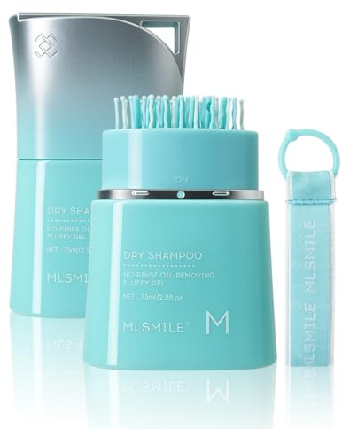 Lissymuse Oil Control Fluffy No-Rinse Dry shampoo Gel with Built-in Comb | Portable 2.5oz Volumizing Leave-in Paste for Women and Men, Instantly Refresh Hair and Absorb Oil Between Washes, Travel Size