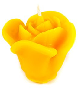 Naturra 100% Bienenwachs Rosenkerze handgegossen