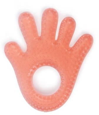 Beißring Hand T1204 rot, Kühlbeißring als Zahnungshilfe, lindert und massiert