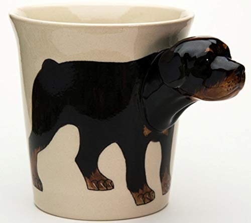 B2SEE Mug-chien-tasse-ceramique Rottweiler animaux-3d fait main enfant femme garcon fille de LTD
