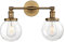 Phansthy Vintage Wandleuchte industrie Wandlampe 2 Flaming Klarglas Wandbeleuchtung,Loft-Wandlampe Küchenwandleuchte Retro Design Spiegelleuchte Schlafzimmerleuchte Küchenwandleuchte (antike Farbe)