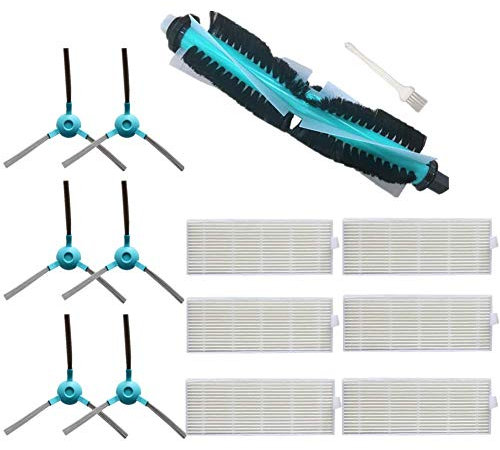 Sweet D Filtro Hepa Compatible con Aspiradora Conga 1390 Kit de Recambios Pare Conga 1290-6 Filtros Hepa + 6 Cepillos Laterales + 1 Cepillo Principal