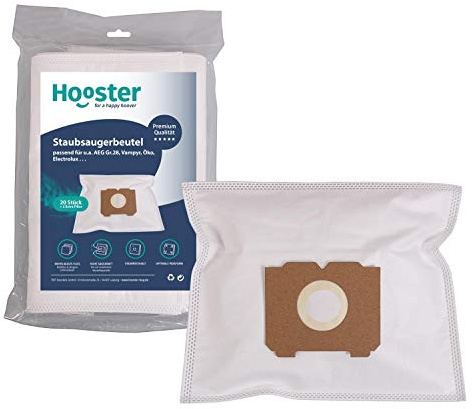 Hooster 20 Stück Staubsaugerbeutel passend für Swirl A 07 / A07 / A.07 / A/07 / A-07 / mit Feinstaubfilter