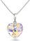 Schöner-SD Damen Kette Herz 925 Silber Marken-Kristall Herzanhänger Crystal AB