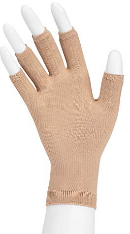 Juzo 15-20 mmHg weicher nahtloser Handschuh, links beige, M