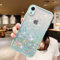ZTUOK Compatible with iPhone XR Case for Women Girls,Silicone Gel Shockproof Clear Sparkly Bling Stars Phone Case Glitter Cover for iPhone XR-Mint Green