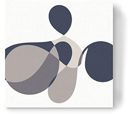 artboxONE Leinwand 30x30 cm Abstrakt Blur Abstract Grey Blue von Sasha Lend