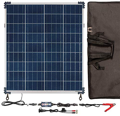 Kit solaire portable OptiMate Solar 80W 12V 6,67A – Kit de charge complet avec panneau, régulateur, support, câbles & sac – Pour batteries auto, moto, bateau & camping-car