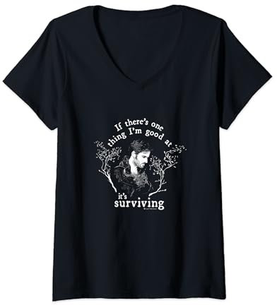 Damen Once Upon a Time Hook Überleben T-Shirt mit V-Ausschnitt