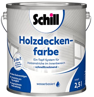 Schill Holzdeckenfarbe weiß (2,5 Liter)