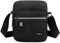 A-QMZL Bolsos Bandolera de Viaje para Hombre, bolso de mensajero de lona, bolso cruzado pequeño para teléfono, con múltiples bolsillos para trabajo senderismo (negro)