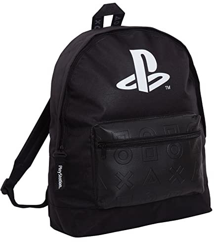 PlayStation Rucksack für Erwachsene und Kinder, Sony Gamer, Schultasche, Laptop, Gaming-Rucksack, Schwarz