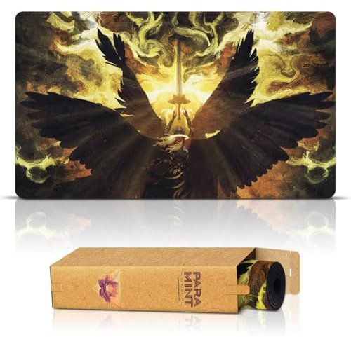 Paramint Admonition Angel (Bordes cosidos) - Alfombra de Juego MTG de Anato Finnstark - Compatible con tapete de Juego Magic The Gathering - Juega a MTG, YuGiOh, TCG - Diseños Originales