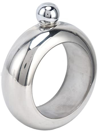 Omabeta Stainless Steel Flask Bangle, 100ml Wine Flasks Bracelet Gift Jewelry with Funnel, Perfect for Parties and Bars, Unique Gifts for Wine Lovers