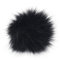 CIHANG 12PCS kunstfellbommel 10-12cm Kunstfell Bommel Pelzbommel Fellbommel Pompon Mützen Anhänger (Schwarz)
