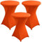 KAYBTNT 3er Set Stretch Stehtisch Hussen Ø 60/80 cm - Bistrotische Stehtischhussen, Pflegeleicht Abwischbar Schnelltrocknend, Hochwertige Tischhussen für Stehtische,Orange,60cm/24inch