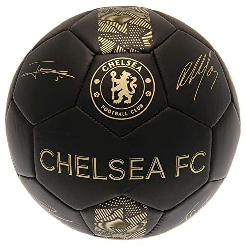 Chelsea FC Phantom-Fußball, Größe 5, Schwarz