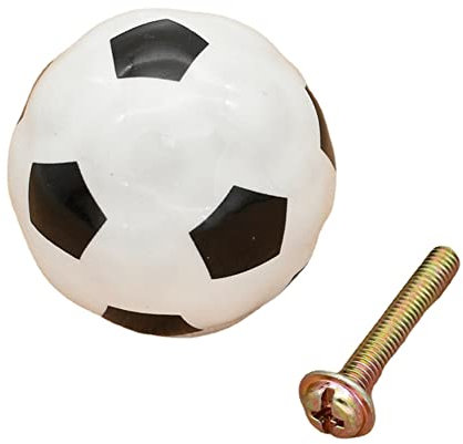 Ceramic Football Cabinet Handle Sphere Shape Door Knob Pull Home Accessories