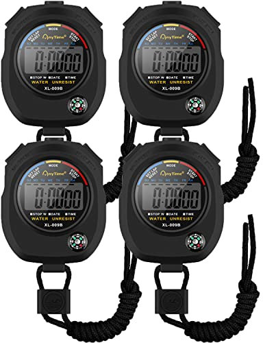 Sports Stopwatch Timer, BROTOU Professional Digital Stopwatch with Calendar Alarm Compass, Multi Handheld Stopwatch Timer for Swimming Running Football Fitness Coaches Referee (4)