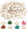 OLYCRAFT 99 Stück Holz Ahornblatt Ausschnitte Unfertige Leere Holzscheiben Ahornblätter Holzstücke Holzausschnitte Ornamente Zum Basteln von Geschenkanhängern Herbst Party Dekorationen