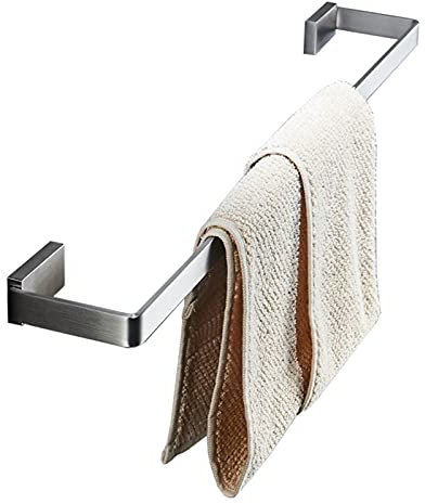 Handtuchstange aus Edelstahl, 40 cm, 50 cm, 60 cm, 70 cm, 80 cm, Handtuchstange, an der Wand montierter einzelner Handtuchhalter für Badezimmer oder Küche, gebürstetes Silber-Finish/70 cm