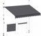 Novonova Tenda da Sole Manuale Resistente ai Raggi UV, Regolabile in Altezza/Inclinazione, Con Manovella, Retrattile Senza Perforazione, 198*120*305CM, SY-ZYP2005