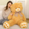 MorisMos 120cm großer teddybären mit Schleife, weich Süß riesen Teddy Teddys, Hellbraun Kuscheltier XXL Mädchen Freundin Frauen Mutter Kinder