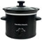 Hamilton Beach 1.8L Mighty Mini Slow Cooker, 90W Energy-Efficient Design, Removable Ceramic Bowl, 3 Heat Settings, Compact for 1-2 People, Easy Clean, Black - HBSC020B