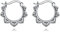 VONALA Lotus Creolen Ohrringe Damen silber 925 Petal Floral Flower Creolen Ohrringe Boho Schmuck Geschenke für Frauen Mädchen