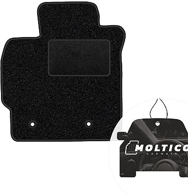 moto-MOLTICO Fahrer Fußmatte Auto Velours Fahrerseite Autoteppiche Schwarz Fahrermatte 1-teilig passend für Toyota Corolla Auris I E15 2007-2012