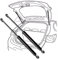 2 Stück Auto Kofferraum Gasfeder Stoßdämpfer für OPEL Combo C Tour/Estate 2001-2012(OEM:91163328)-59.9cm, Auto Kofferraum Heckklappendämpfer Gas Springs Stoßdämpfer Stützstangen Zubehör
