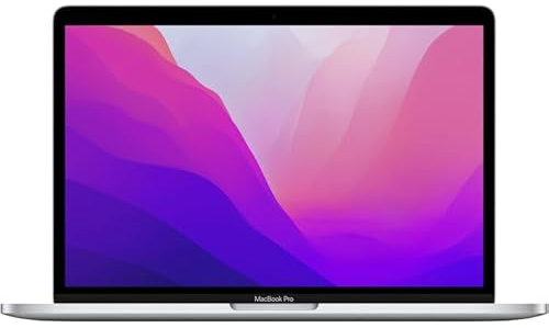 2022 Apple MacBook Pro mit Apple M2 Chip (13 Zoll, 8GB RAM, 512GB SSD) (QWERTZ German) Silber (Generalüberholt)