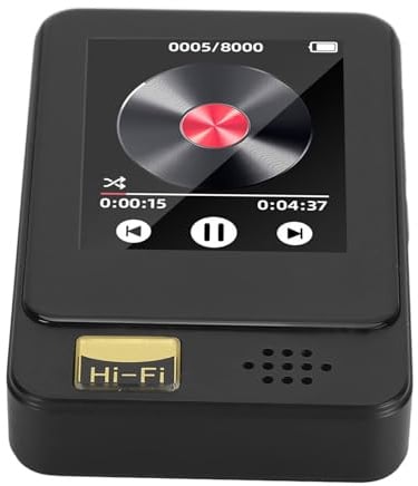 MP3-Player mit Bluetooth 5.0, HiFi-MP3-Spotify-Player mit Verlustfreiem Sound, 1,77-Zoll-Touchscreen-Streaming-MP3-MP4-Player mit FM, Radio, E-Book, für Kinder und Erwachsene
