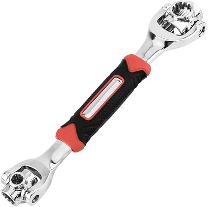 Sanrolax Llave inglesa 52 en 1 universal Llave de vaso giratoria de 360 grados Llave de carraca ajustable