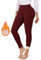 TMEOG Thermo Leggings Damen Gefüttert Thermoleggins Fleece Leggins Winter Thermohose High Waist Leggings Warme Laufhose Sporthose Yogahose mit Teddyfutter Thermounterwäsche Damen(Rot,S)