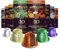 La Natura Lifestyle AROMA BOX, 80 capsules de café compatibles avec les machines à capsules Nespresso, 8 SAVEURS uniques, caramel, chocolat, pistache, coco, rhum, truffe, potiron, cacahuète