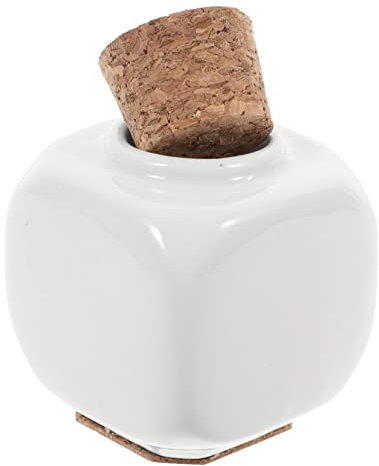 Beatifufu Nail Art Ceramic Cup 1-piece Tapered Manicure Holder White Nail Lotion Container for Salon and Home Use