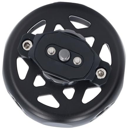 Round Camera Cage Grip, Aluminum Alloy Mirrorless Camera Hand Grip with 1/4 Inch 3/8 Inch Screw Hole Wheel Side Handle for DSLR Camera Cage