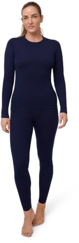 DANISH ENDURANCE Merino Funktionsunterwäsche Set Damen, 180 g/m² | Merino Thermounterwäsche Set, Warm, Weich & Atmungsaktiv, für Skifahren, Wandern & kalte Tage
