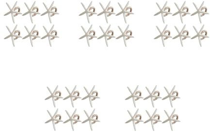 Lot de 6 ronds de serviette motif vie marine pour hôtel, fête, décoration de table, porte-serviettes en tissu