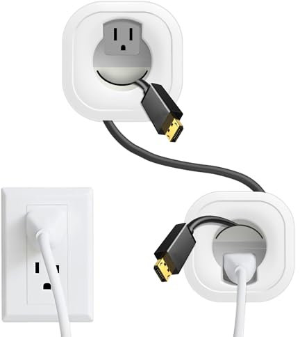 in-Wall Cable Management Kit - Includes Power & Low Voltage Cable Management -Hide All TV Cables Behind The Wall - Includes Circle Saw Drill Attachment & Drywall Hand Saw