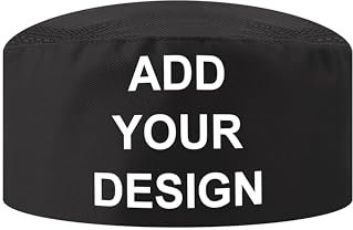 TopTie Gorro de Chef con impresión Personalizada para Hombres y Mujeres, Gorro de Chef de Malla Transpirable con Velcro para cocinar y Hornear