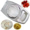 Egg Slicer for Boiled Eggs, Heavy Duty Aluminium Boiled Egg Cutter, Upgraded and Enlarged to Support Cutting Large Eggs, Silver