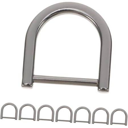 PartyKindom 8St Entfernen Sie den Schraubring D-Ring Zubehör Schraubring D-Ring Ringe für Schlüsselanhänger Handtasche mit D-Schnallen D-Ring-Karabinerclip D-Ring zum Nähen Zinklegierung Black