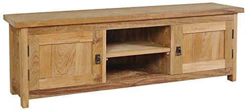 LLEZKBR Furniture Select TV-Schrank massiv Teak 120x30x40 cm