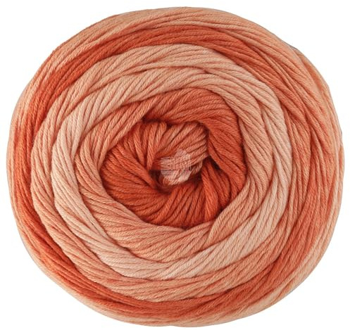 LANA GROSSA Gomitolo Tono | Wolle in dezenten Ton- in-Ton Farbverlauf in fruchtigen Farben | Handstrickgarn aus 100% Baumwolle (Bio) |100g Wolle zum Stricken & Häkeln | 360m Garn FB 1035