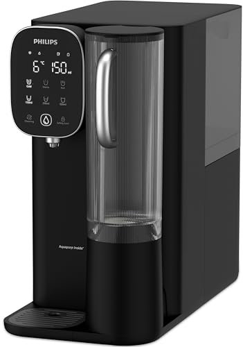 Philips Water Dispensador sobremesa de ósmosis inversa ADD6912BK/10, elimina hasta 110 sustancias, agua fría, caliente y a temperatura ambiente, vida útil del filtro 1 año