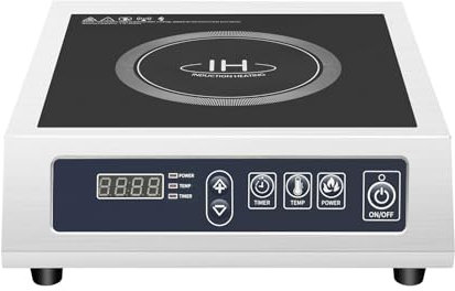 CHIMHOON 3500W Induktionskochplatte, Kochplatte Induktion Herd Kochfeld, Leistungs 60-300℃ Temperaturstufen, 24-Stunden-Timer, Überhitzungsschutz Belastbar 75kg