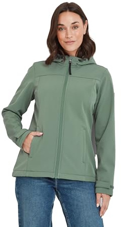 TOG24 Keld Womens Long Lightweight Jacket Wind Rain Hood, Fleece Lined